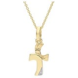 JuwelmaLux Kreuzanhänger JuwelmaLux Anhänger 333/000 (8 Karat) Gold Kreuz mit Zirkonia JL20-02- (1-tlg)