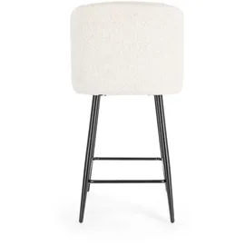 BIZZOTTO Barhocker Queen 2er-Set aus Boucle-Stoff, modern gepolstert, beige, stabiles Metallgestell