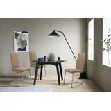 Polsterstuhl STRESSLESS "Laurel", braun (almond paloma, chrom glänzend), B:53cm H:105cm T:60cm, Leder PALOMA: PALOMA ist ein durchgefärbtes Semianilin-Möbelleder mit natürlicher Narbung., Stühle, Polsterstuhl, High Back, Größe M, mit Beinen aus Stahl in Chrom glänzend