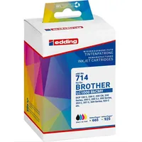 Edding Druckerpatrone ersetzt Brother LC-1000BKCMY Kompatibel Kombi-Pack Schwarz, Cyan,