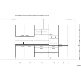 Nobilia Küchenzeile Structura II 330 cm braun