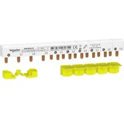Schneider Electric R9PXH410 Phasenschiene Stift, 4P FI, 18 mm-Abstand, 3 x AFDD 9 mm-Abstand, 63A, 3P+N  - 5 Stück