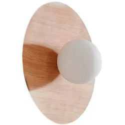 Lindby - Zain Wandleuchte Wood/White - cm