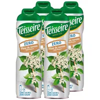 Teisseire Sirup Holunderblüte zero Zucker 600ml - Cocktails (4er Pack)
