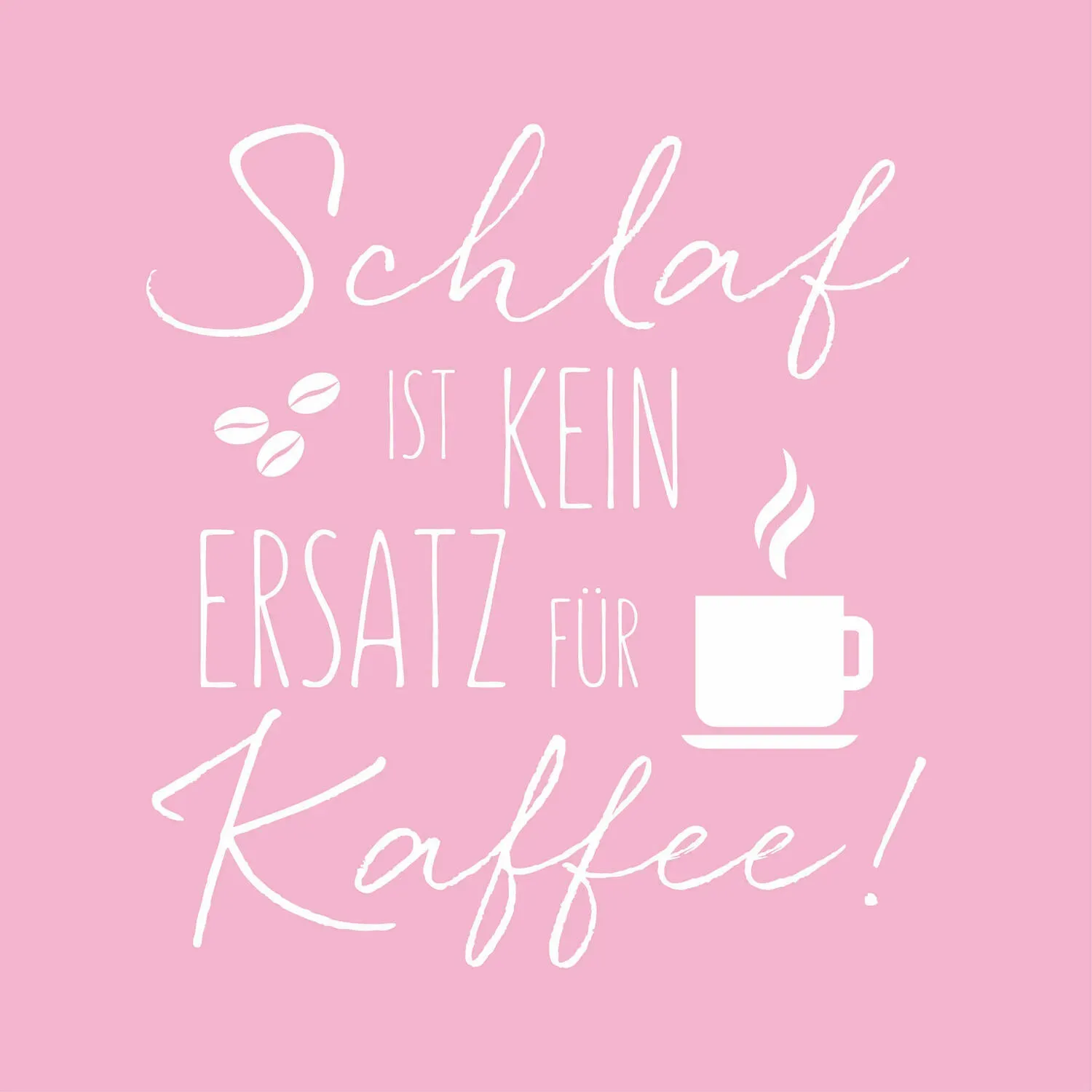 Motivservietten 3-lagig 33x33cm FSCR Schlaf ist kein Ersatz für Kaffee, 20 Stk.
