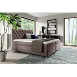 yourhouse24 Boxspringbett Guliette mit 2 Bettkästen, Doppelbett mit Bonell-Matratze + Topper - Fresh 09