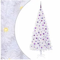 VidaXL Künstlicher Weihnachtsbaum Weiß 210 cm PVC und Stahl