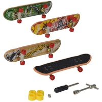 SIMBA 103306084 - Finger Skateboard 4er Set, Fingerspielzeug, bedruckt, 9cm, ab 5 Jahren