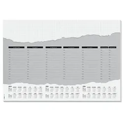 SIGEL Schreibtischunterlage Weekly Planner weiß/grau 52 Blatt