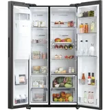 Side by Side Edelstahl Schwarz 601 SBS SERIES 5 Ice Maker Haier HSW59F18EIPT - Schwarz