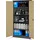 Jan Nowak C001 Aktenschrank 185 x 90 x 40 cm Anthrazit/Holzoptik