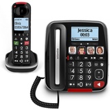 Swissvoice Xtra 3355 Combo schnurgebundenes Seniorentelefon Anrufbeantworter, Foto-Tasten, Freisprec