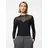 Pieces Langarmbody PCMILLY Schwarz S