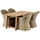 Brafab Keros Gartentisch 160 x 90 x 73 cm Beige