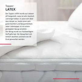 Fdm Latex MAX Matratzentopper 180 x 200 cm weiß