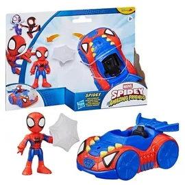 SPIDEY AND HIS AMAZING FRIENDS Spidey Web-Flitzer Spielzeugauto mit Action-Figur (7,6 cm)