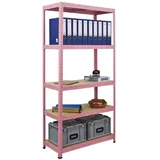 berlinlodge Wohnregal PINK LADY HxBxT 180x90x40cm, Fachlast 175kg, 5 Ebenen, Pink, Bücherregal, Standregal, Büroregal