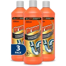 Drano Rohrreiniger Extra Stark Gel 3 x 1 l