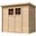 TIMBELA Gartenhaus 1,42 x 2,39 m Braun