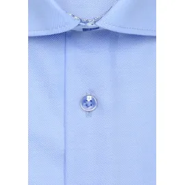 Seidensticker Businesshemd "Schwarze Rose", Herren, Gr. M (39), normale Ärmellängen, blau, 100% Baumwolle, unifarben, skinny fit, 2-Knopf-Manschette, Hemden, X-Slim 1/1 Kentkragen Uni
