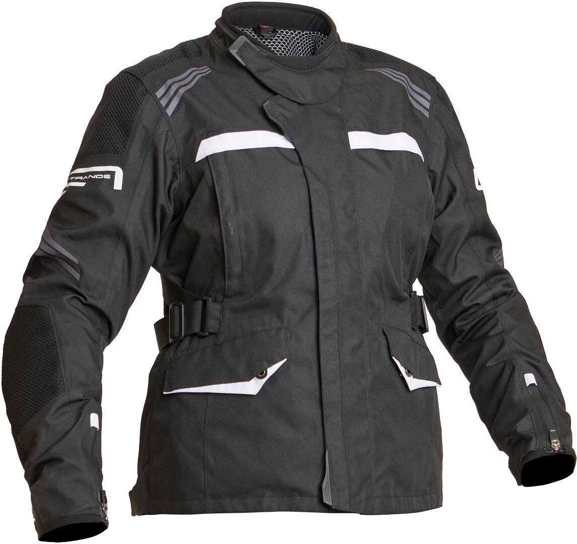 Lindstrands Granberg waterdichte Dames Motorfiets Textiel Jacke, zwart-wit, 40 Voorvrouw