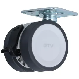 MS Beschläge Ø 50mm Möbelrolle 50kg Traglast Feststellbremse