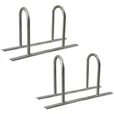 Trutzholm Fahrradständer 2 x Anlehnbügel 140 x 88 cm Stahl feuerverzinkt Ø 50 mm grau