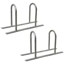 Trutzholm Fahrradständer 2 x Anlehnbügel 140 x 88 cm Stahl feuerverzinkt Ø 50 mm grau