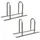 Trutzholm Fahrradständer 2 x Anlehnbügel 140 x 88 cm Stahl feuerverzinkt Ø 50 mm grau