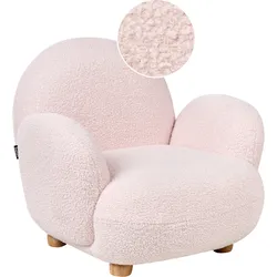 Kindersessel Bouclé pastellrosa HEM