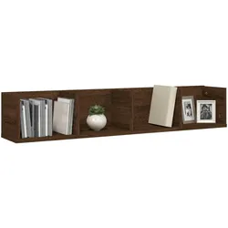 vidaXL CD-Wandregal Braun Eichen-Optik 100x18x18 cm Holzwerkstoff