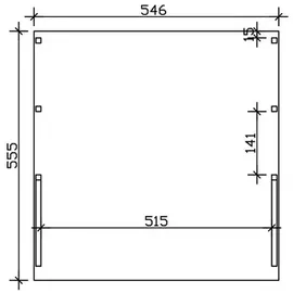SKANHOLZ Doppelcarport Friesland 5,46 x 5,55 m anthrazit inkl. Pfostenanker