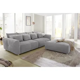 Jockenhöfer Big-Sofa Baumwolle/Polyester 3-Sitzer Grau