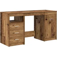 VidaXL Schreibtisch mit Unterschrank Altholz Holzwerkstoff / Braun