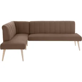 exxpo - sofa fashion Costa 157 x 92 x 245 cm Kunstleder langer Schenkel rechts schlamm