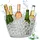 Relaxdays Getränkekühler, 6l Partywanne, Sekt, Bier, Wein kühlen, Kunststoff, HxBxT: 25,5 x 34,5 x 26 cm, transparent