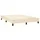 vidaXL Boxspringbett mit Matratze & LED Creme 140x190 cm Stoff