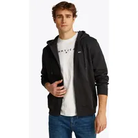 Tommy Hilfiger TJM Reg S Flag Zip Fleece Thru Kapuzenjacke Herren Schwarz XL