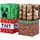 Phoenix Kindersitzbank Minecraft 119 x 60 x 35 cm Holzwerkstoff lackiert Grau/Grün