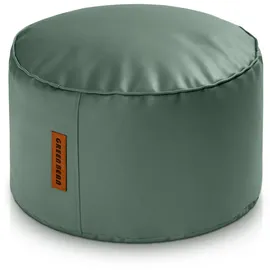 Green Bean Sitzhocker aus Kunstleder - Pouf mit EPS Perlen Füllung - 43x30 cm - perfekte Ergänzung zum Sitzsack - Sitzwürfel Hocker Poufs