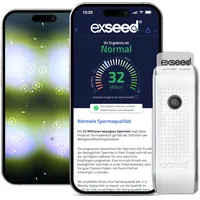 ExSeed Health - Spermatest für zu Hause - 5 Tests - Fruchtbarkeitskit für Männer - Spermienanzahl und Spermienvolumen bestimmen - Schnelles und einfaches Verfahren - Genaue Ergebnisse