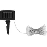 ETC Shop Außenlampe Solarleuchte Lichterkette Lichtervorhang LED Dekolampe, Terrassenleuchte, Akku, wetterfest, schwarz, 192x Led 3000k warmweiß, Lxb 150x150 cm