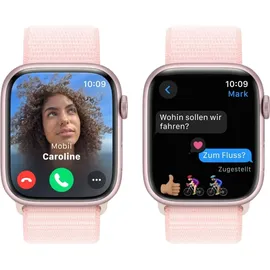 Apple Watch Series 9 GPS 45 mm Aluminiumgehäuse rosé, Sport Loop hellrosa One Size