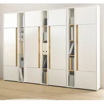 furn.design Center Aktenschrank 260 x 40 x 200 cm weiß