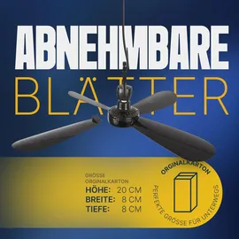 BestLivings Mobiler Deckenventilator 40 cm Deckenventilator Schwarz