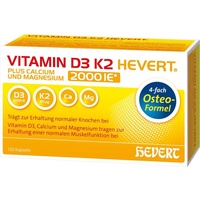 Hevert Arzneimittel GmbH & Co. KG Vitamin D3 K2 Hevert plus Calcium und Magnesium 2000 IE Kapseln 120 St.