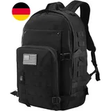 SHANNA Militär Rucksack Wasserdicht, 45L Taktischer Rucksack Survival Rucksack A