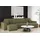 Kaiser Möbel Ecksofa mit schlaffunktion und bettkasten, Sofa U-form, Couch U-form BEST Cord Olive