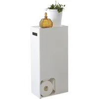 Yamazaki 3455 TOWER Toilettenpapierspender, weiß, Stahl, Minimalistisches Design, 23
