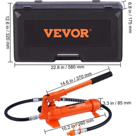 Vevor Hydraulischer Wagenheber Luftpumpe 4 t, Lufthydraulischer Heber 125 mm Hub Rot, inkl. 80 / 130 / 210 / 415 mm Verlängerungsstange, Elektrostatisches Pulversprühen Autoreparatur